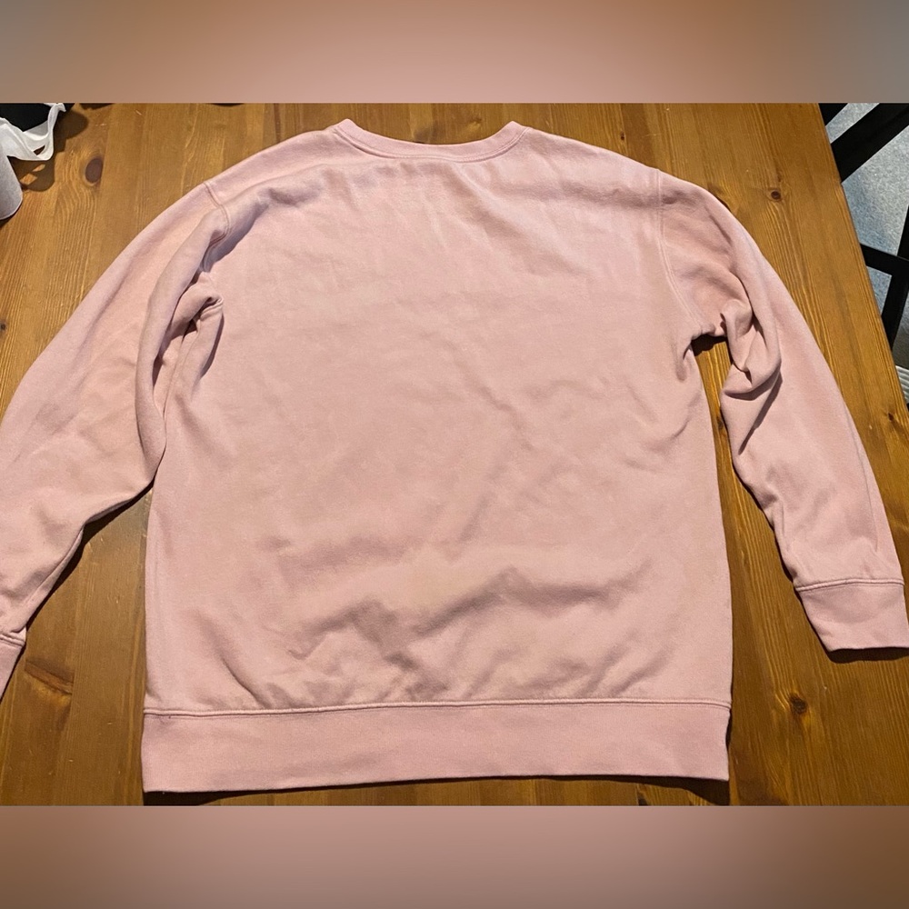 PINK Victoria's Secret Light Pink Crew Neck Sweatshirt - Picture 3 of 4